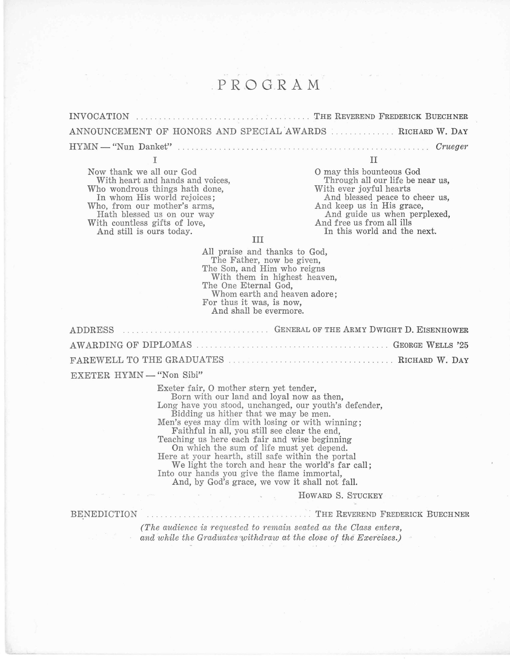1966 Senior Class Graduation Program - Page 2