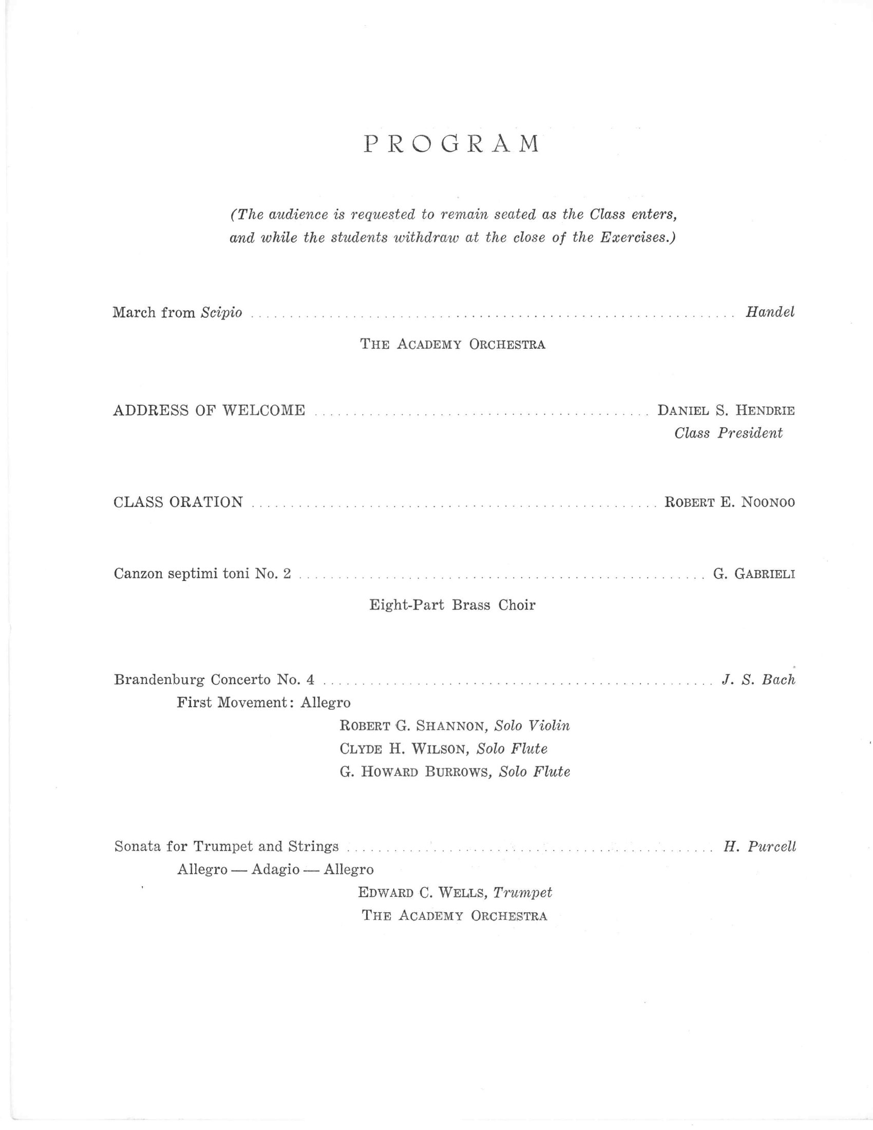 1966 Senior Class Day Exercise Program - Page 2