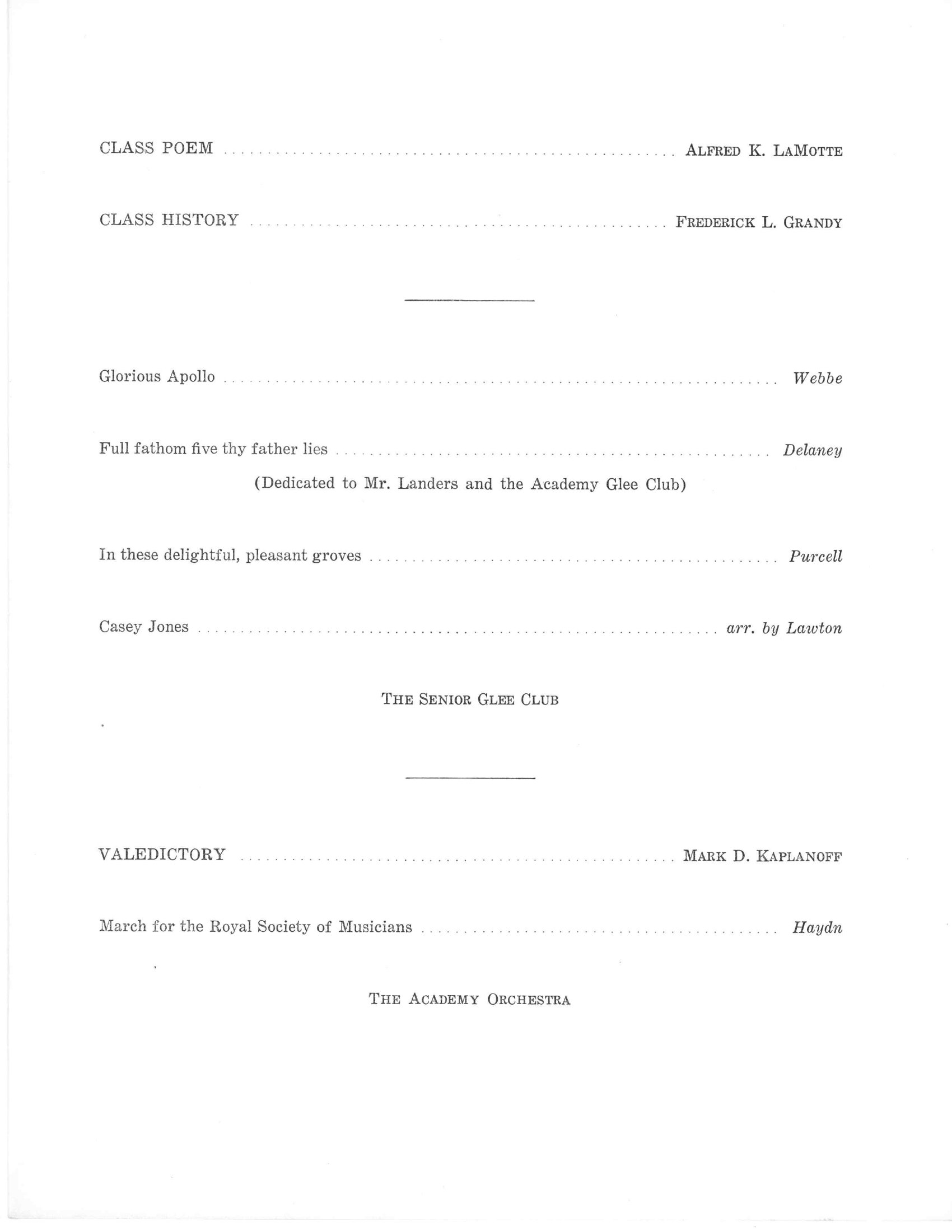 1966 Senior Class Day Exercise Program - Page 3