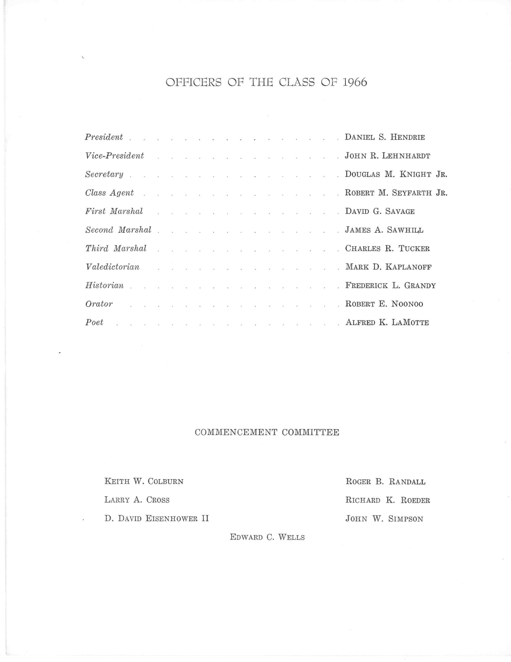 1966 Senior Class Day Exercise Program - Page 4